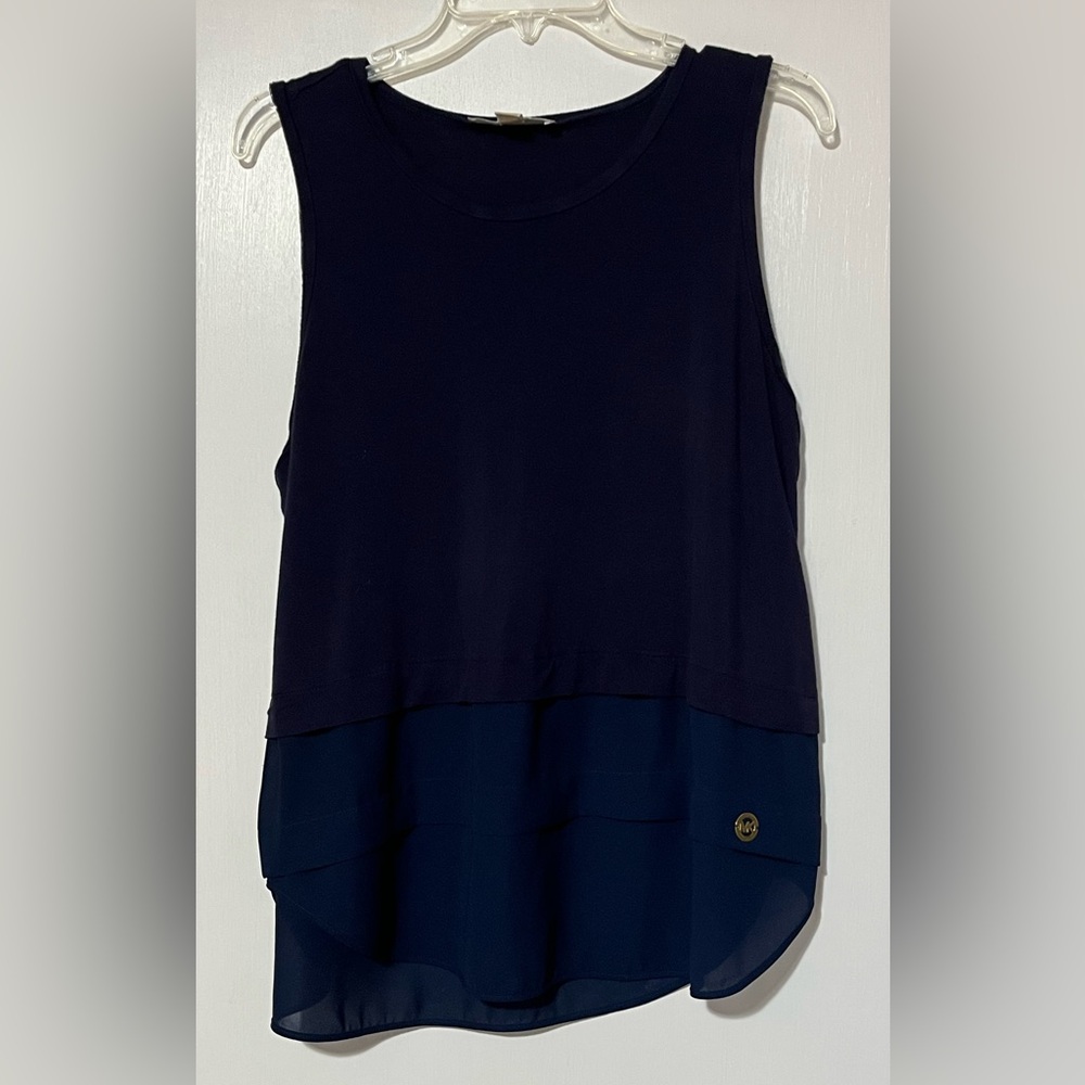 Michael Kors Dark Blue Layered Tank Top